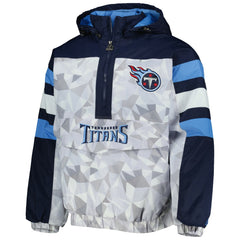 Tennessee Titans Starter Thursday Night Gridiron Raglan Half-Zip Hooded Jacket - White/Navy online