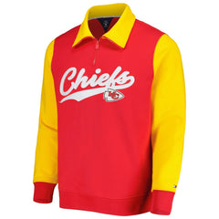 Kansas City Chiefs Tommy Hilfiger Aiden Quarter-Zip Sweatshirt - Red/Gold outlet
