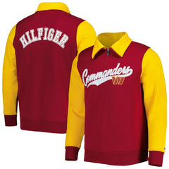 Washington Commanders Tommy Hilfiger Aiden Quarter-Zip Sweatshirt - Burgundy/Gold on sale