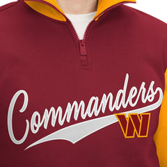 Washington Commanders Tommy Hilfiger Aiden Quarter-Zip Sweatshirt - Burgundy/Gold on sale