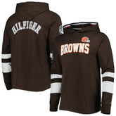Cleveland Browns Tommy Hilfiger Alex Long Sleeve Hoodie T-Shirt - Brown/White online