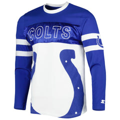 Indianapolis Colts Starter Halftime Long Sleeve T-Shirt - Royal/White on sale