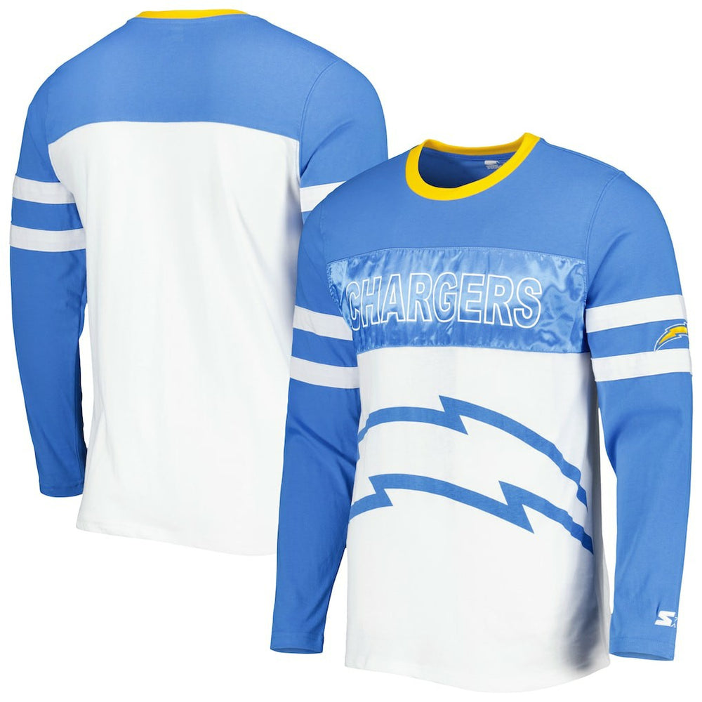 Los Angeles Chargers Starter Halftime Long Sleeve T-Shirt - Powder Blue/White outlet