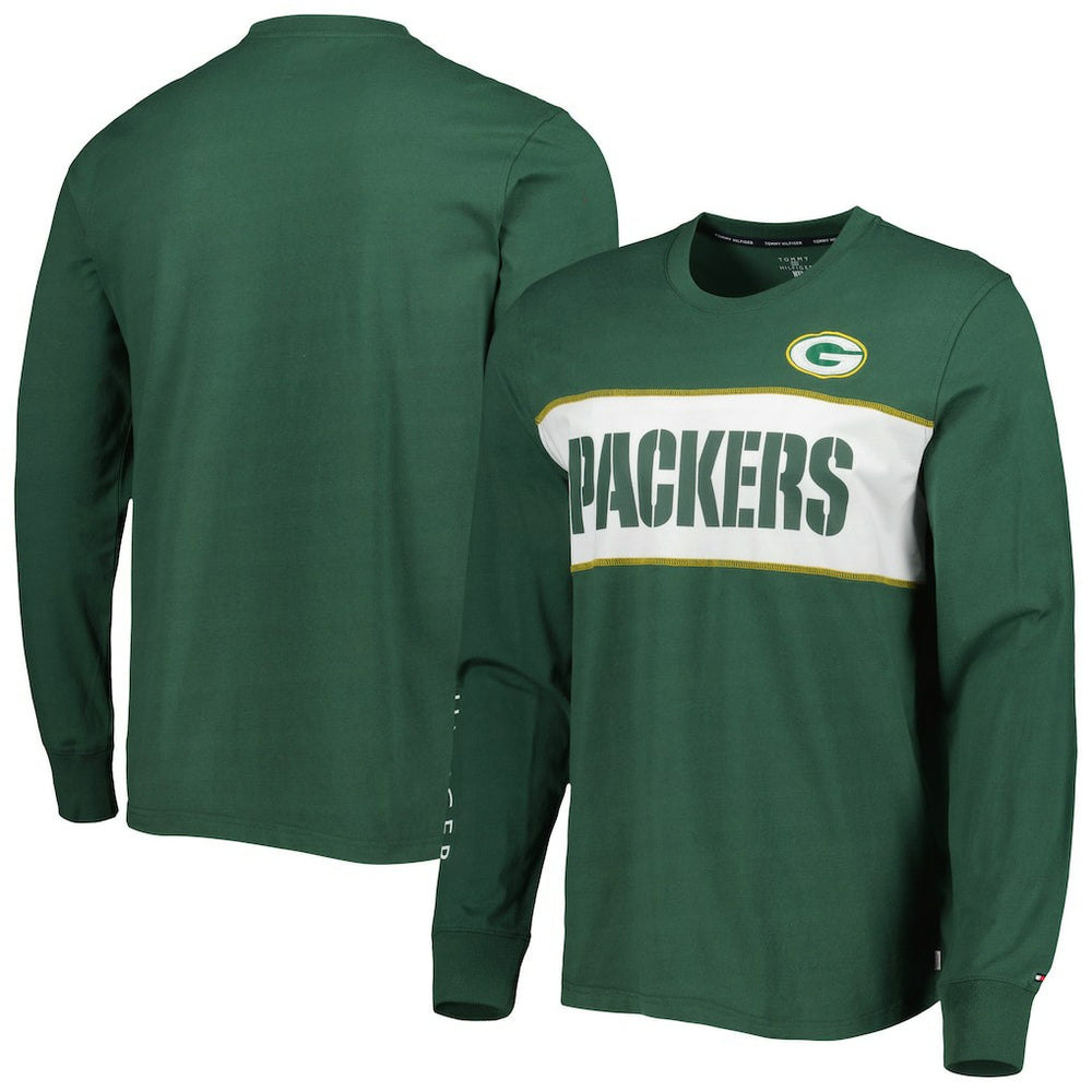Green Bay Packers Tommy Hilfiger Peter Team Long Sleeve T-Shirt - Green for sale