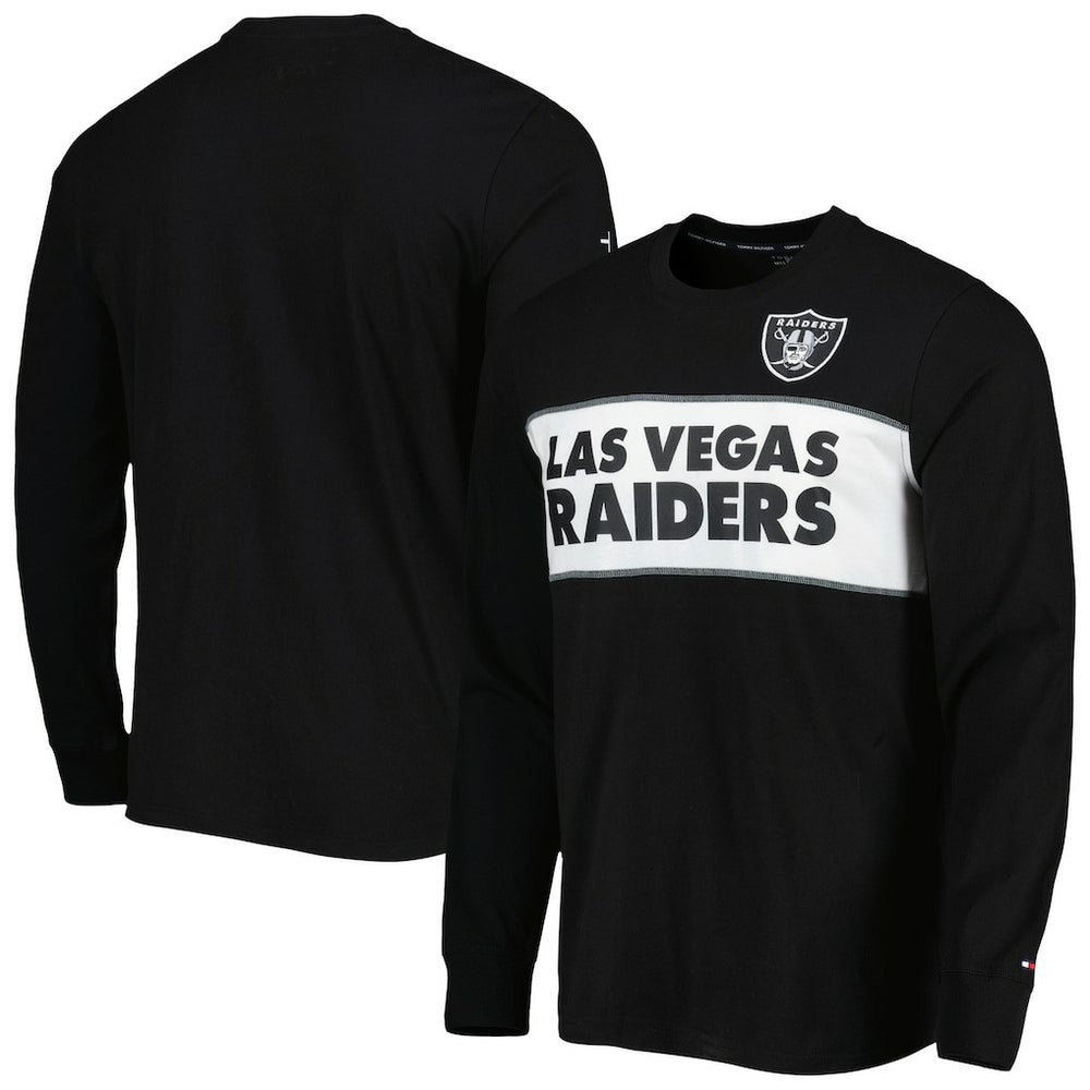 Las Vegas Raiders Tommy Hilfiger Peter Team Long Sleeve T-Shirt - Black discount