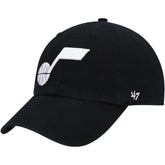 Utah Jazz '47 Core Logo Clean Up Adjustable Hat - Black | 47 brand on sale