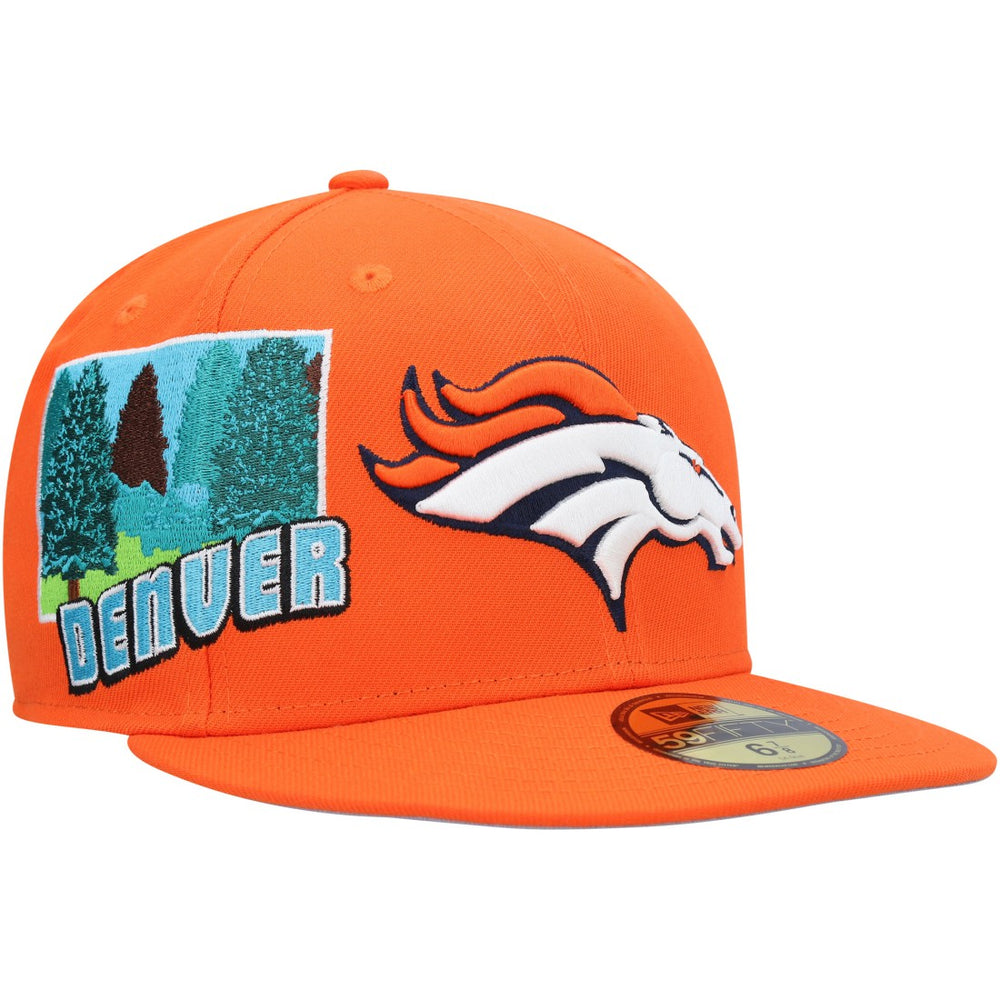 Denver Broncos New Era Stateview 59FIFTY Fitted Hat - Orange for sale