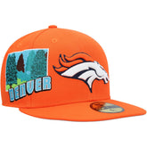 Denver Broncos New Era Stateview 59FIFTY Fitted Hat - Orange for sale