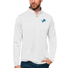 Detroit Lions Antigua Tribute Quarter-Zip Lightweight Pullover Top - White cheap