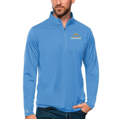 Los Angeles Chargers Antigua Tribute Quarter-Zip Lightweight Pullover Top - Powder Blue sale