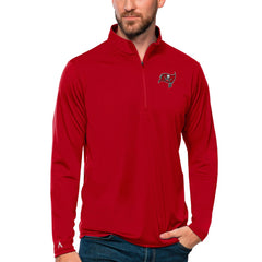 Tampa Bay Buccaneers Antigua Tribute Quarter-Zip Lightweight Pullover Top - Red on sale