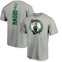 Jaylen Brown Boston Celtics Playmaker Name & Number T-Shirt - Heathered Gray shop