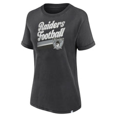 Las Vegas Raiders Women's Hit Snow Washed T-Shirt - Charcoal cheap