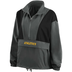 Athletics WEAR by Erin Andrews Women's Packable Half-Zip Jacket - Charcoal