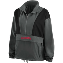 St. Louis Cardinals WEAR by Erin Andrews Women's Packable Half-Zip Jacket - Charcoal