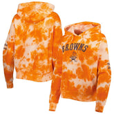 Cleveland Browns New Era Women's Cloud Dye Fleece Pullover Hoodie - Orange cheap
