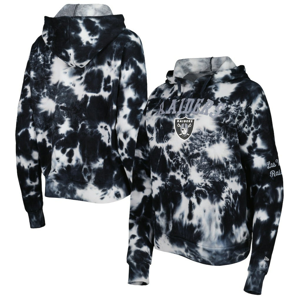 Las Vegas Raiders New Era Women's Cloud Dye Fleece Pullover Hoodie - Black outlet