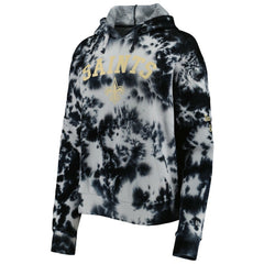 New Orleans Saints New Era Women's Cloud Dye Fleece Pullover Hoodie - Black online