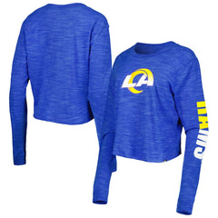Los Angeles Rams New Era Women's Crop Long Sleeve T-Shirt - Royal outlet