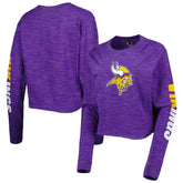 Minnesota Vikings New Era Women's Crop Long Sleeve T-Shirt - Purple on sale