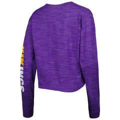 Minnesota Vikings New Era Women's Crop Long Sleeve T-Shirt - Purple on sale