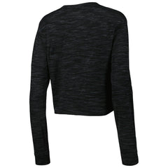 New Orleans Saints New Era Women's Crop Long Sleeve T-Shirt - Black on sale