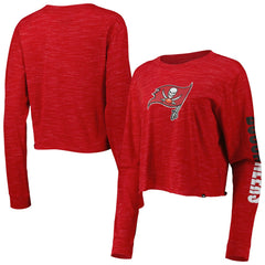 Tampa Bay Buccaneers New Era Women's Crop Long Sleeve T-Shirt - Red cheap