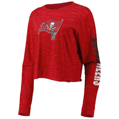 Tampa Bay Buccaneers New Era Women's Crop Long Sleeve T-Shirt - Red cheap