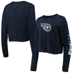 Tennessee Titans New Era Women's Crop Long Sleeve T-Shirt - Navy outlet