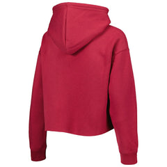 Arizona Cardinals Cuce Women's Crystal Logo Cropped Pullover Hoodie - Cardinal cheap