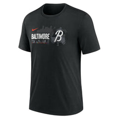 Baltimore Orioles City Connect Tri-Blend T-Shirt - Black | Nike