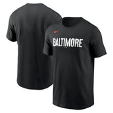 Baltimore Orioles City Connect Wordmark T-Shirt - Black | Nike