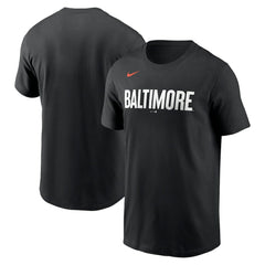Baltimore Orioles City Connect Wordmark T-Shirt - Black | Nike