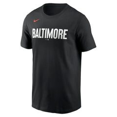 Baltimore Orioles City Connect Wordmark T-Shirt - Black | Nike