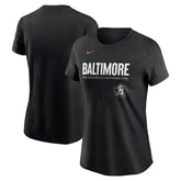 Baltimore Orioles Women's City Connect Wordmark T-Shirt - Black | Nike