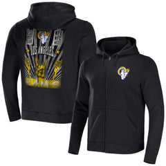 Los Angeles Rams NFL x Darius Rucker Collection Rocker Full-Zip Hoodie - Black outlet