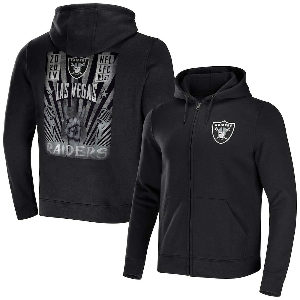Las Vegas Raiders NFL x Darius Rucker Collection Rocker Full-Zip Hoodie - Black cheap