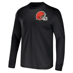 Cleveland Browns NFL x Darius Rucker Collection Team Long Sleeve Pocket T-Shirt - Brown sale