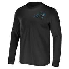 Carolina Panthers NFL x Darius Rucker Collection Team Long Sleeve Pocket T-Shirt - Black discount