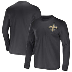 New Orleans Saints NFL x Darius Rucker Collection Team Long Sleeve Pocket T-Shirt - Black cheap