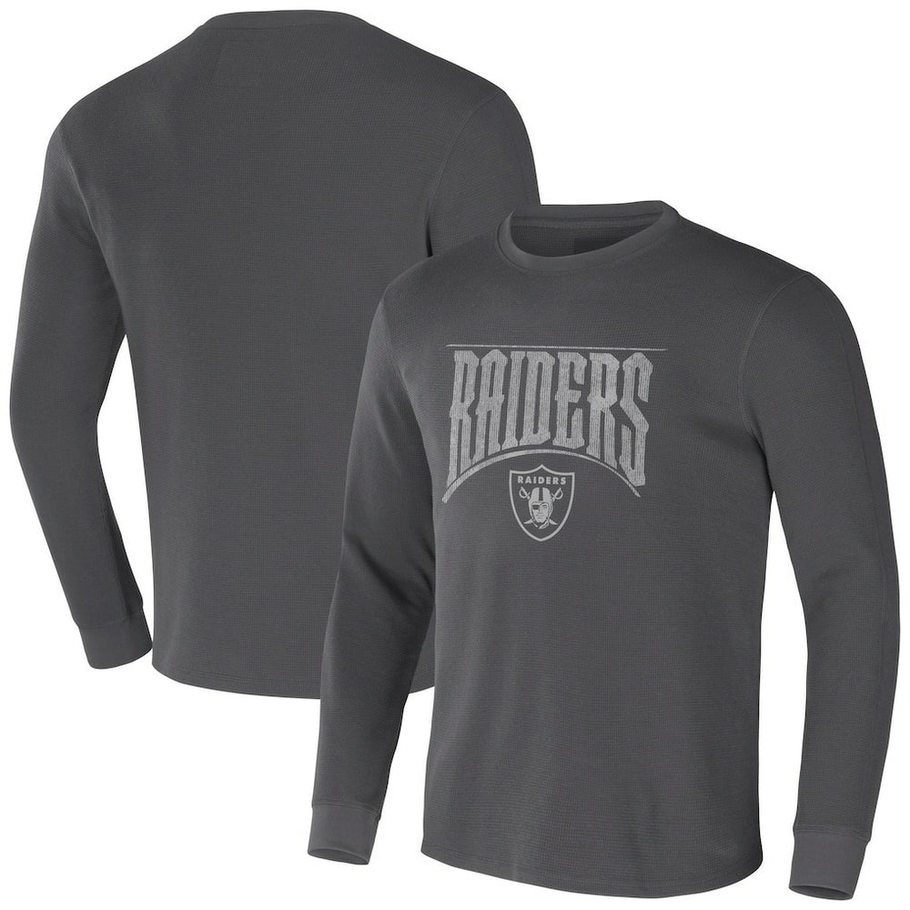 Las Vegas Raiders NFL x Darius Rucker Collection Long Sleeve Thermal T-Shirt - Charcoal online