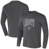 New Orleans Saints NFL x Darius Rucker Collection Long Sleeve Thermal T-Shirt - Charcoal on sale
