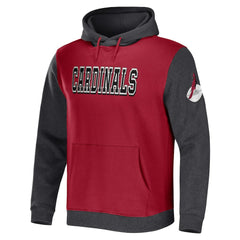 Arizona Cardinals NFL x Darius Rucker Collection Colorblock Pullover Hoodie - Cardinal/Charcoal outlet