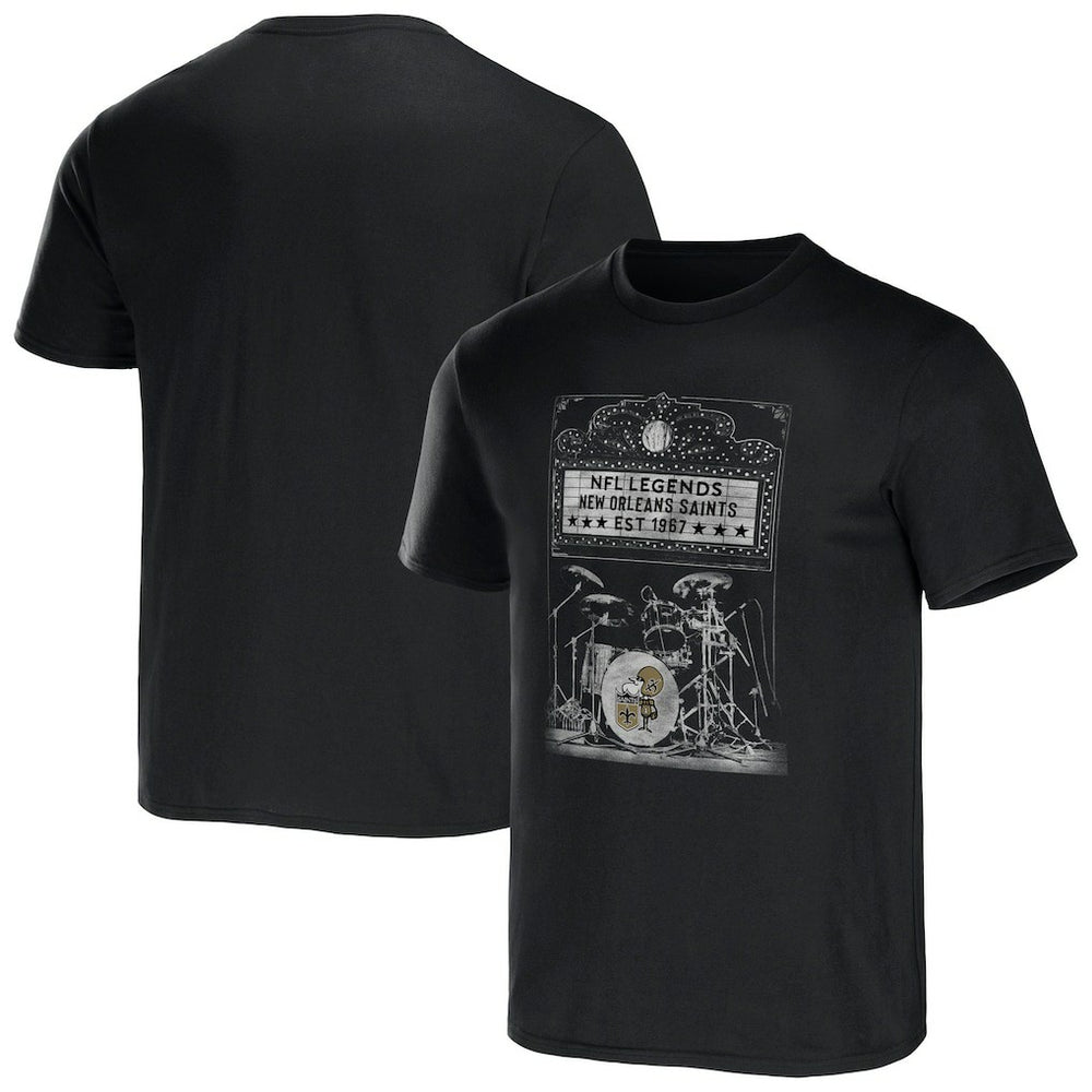 New Orleans Saints NFL x Darius Rucker Collection Band T-Shirt - Black sale