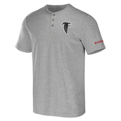 Atlanta Falcons NFL x Darius Rucker Collection Henley T-Shirt - Heather Gray for sale
