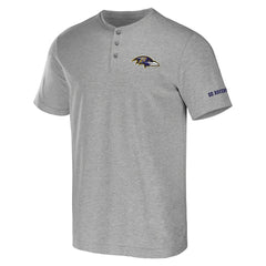 Baltimore Ravens NFL x Darius Rucker Collection Henley T-Shirt - Heather Gray online