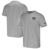 Las Vegas Raiders NFL x Darius Rucker Collection Henley T-Shirt - Heather Gray for sale
