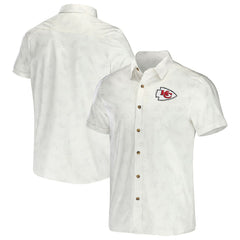 Kansas City Chiefs NFL x Darius Rucker Collection Woven Button-Up T-Shirt - White on sale