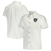 Las Vegas Raiders NFL x Darius Rucker Collection Woven Button-Up T-Shirt - White cheap