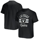 Las Vegas Raiders NFL x Darius Rucker Collection Stripe T-Shirt - Black for sale
